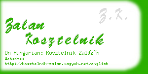 zalan kosztelnik business card